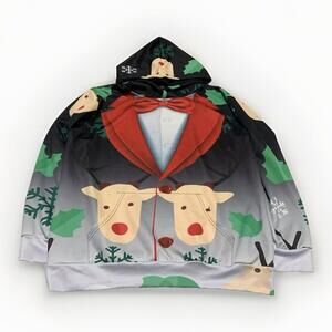 John Hancock Men’s XLarge Tuxedo Ugly Sweater Christmas Pullover Hoodie